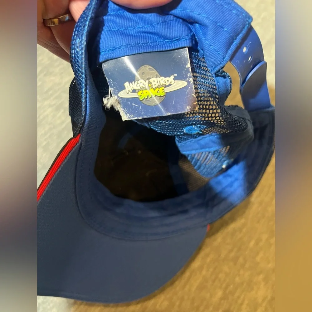 Angry Birds Space adjustable blue baseball cap hat youth kids‎ unisex Y2K new